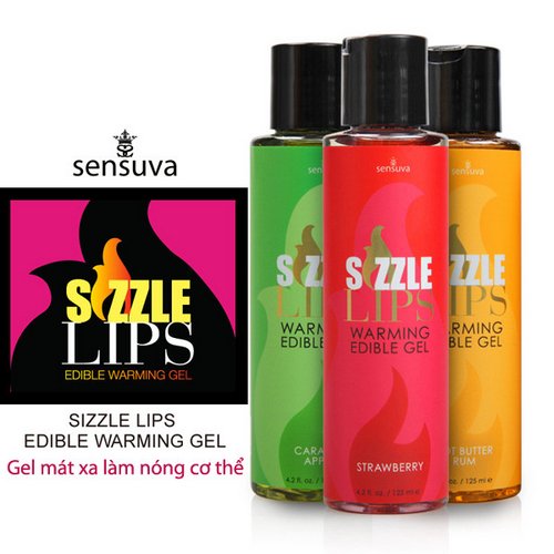 Gel mát xa làm nóng cơ thể Sensuva Sizzle Lips 