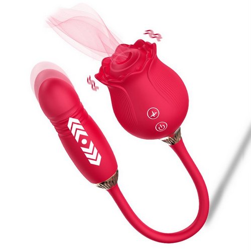 Máy Bú Hoa Hồng Kèm Trứng Rung Thụt 