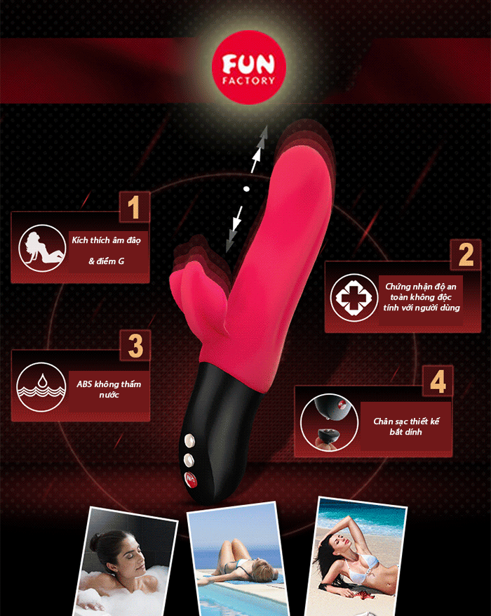 Dương vật cao cấp Fun Factory BI STRONIC FUSION
