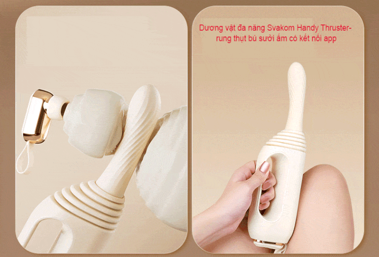 Máy rung thụt nữ SVAKOM Handy Thruster có chức năng sưởi ấm