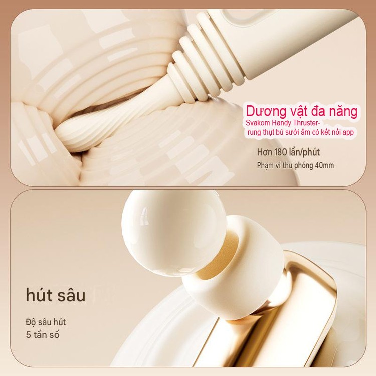 Thiết kế silicone mềm mại của máy thủ dâm nữ SVAKOM Handy Thruster