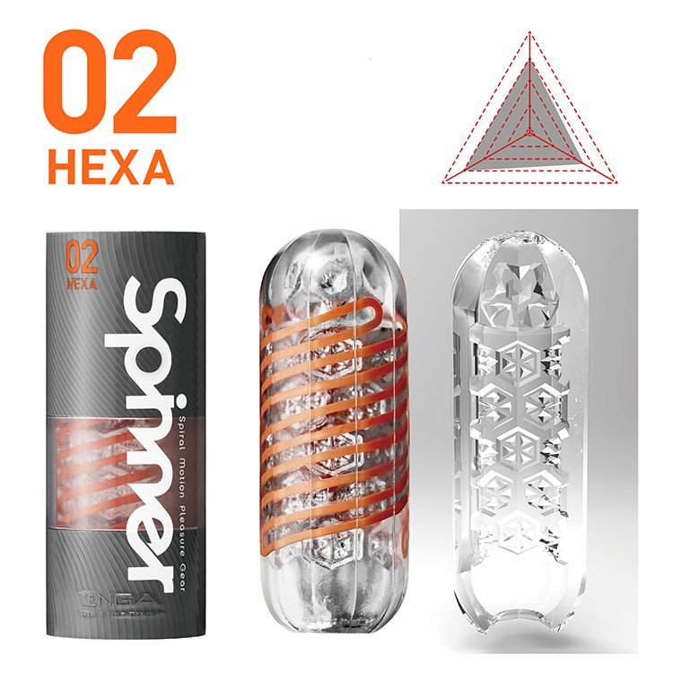 Cốc thủ dâm Tenga Spinner 02 HEXA ruột xoắn kích thích mạnh made in Japan