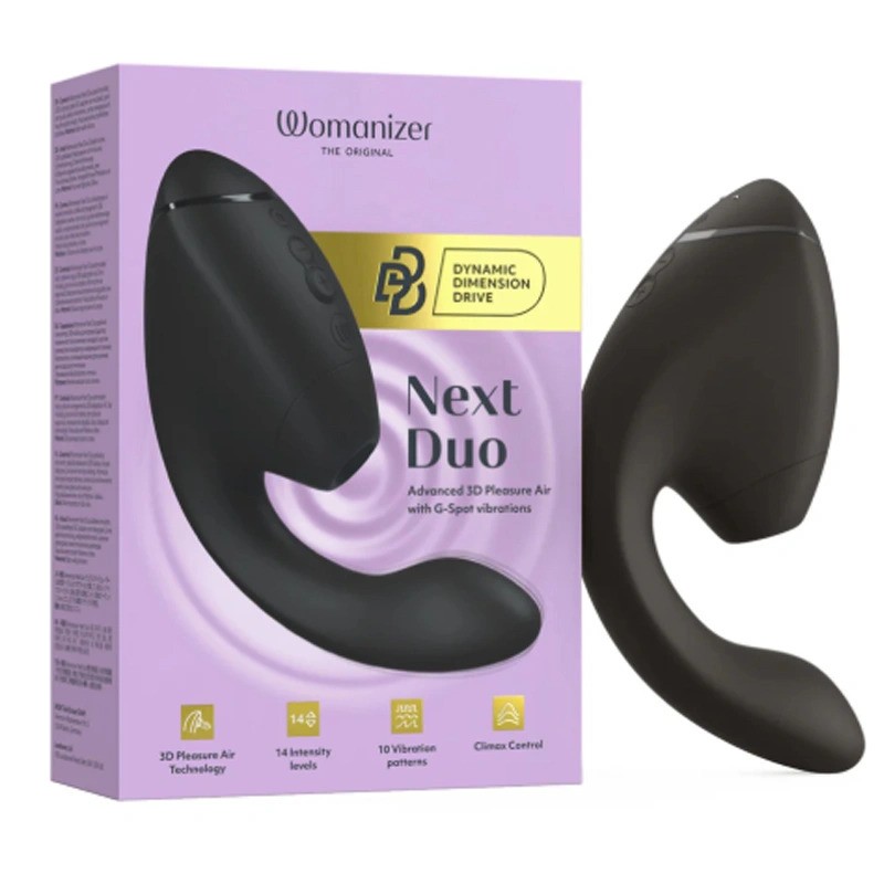 Máy rung bú âm vật Womanizer Next Duo màu đen huyền bí