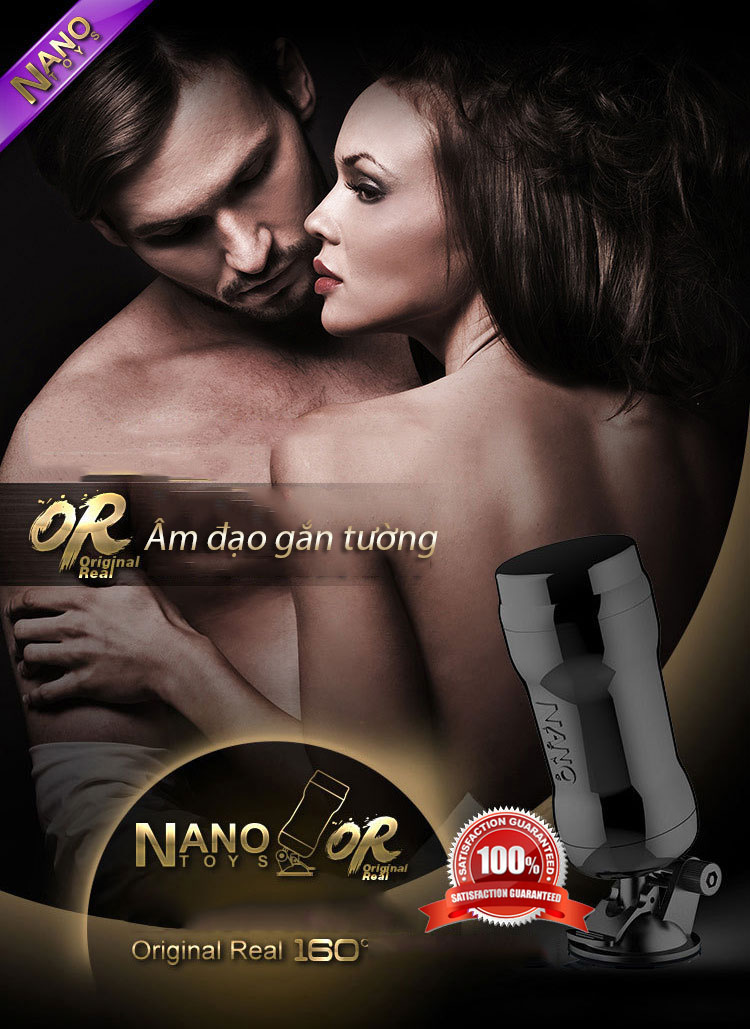 Âm đạo gắn tường Nano Original Real màu đen thiết kế nhỏ gọn và sang trọng