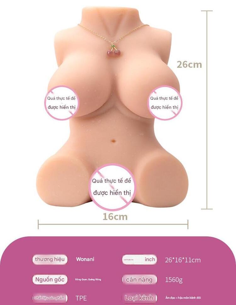 Búp bê bán thân WoNani mini ngực lớn eo thon chất liệu silicone y tế
