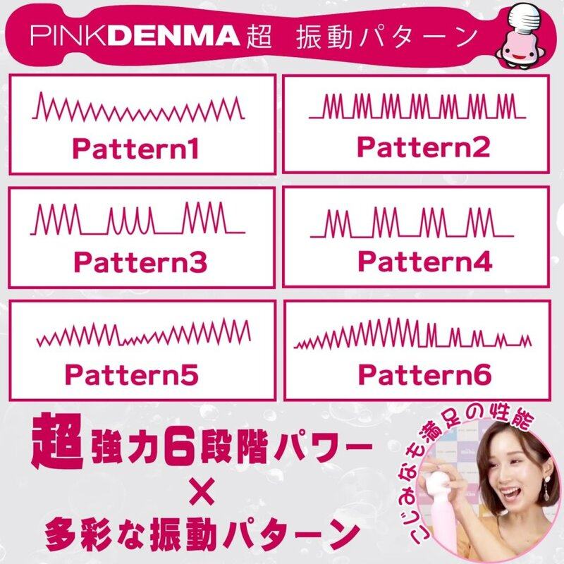 Chày rung Pink Denma Super 6 kiểu rung X cường độ