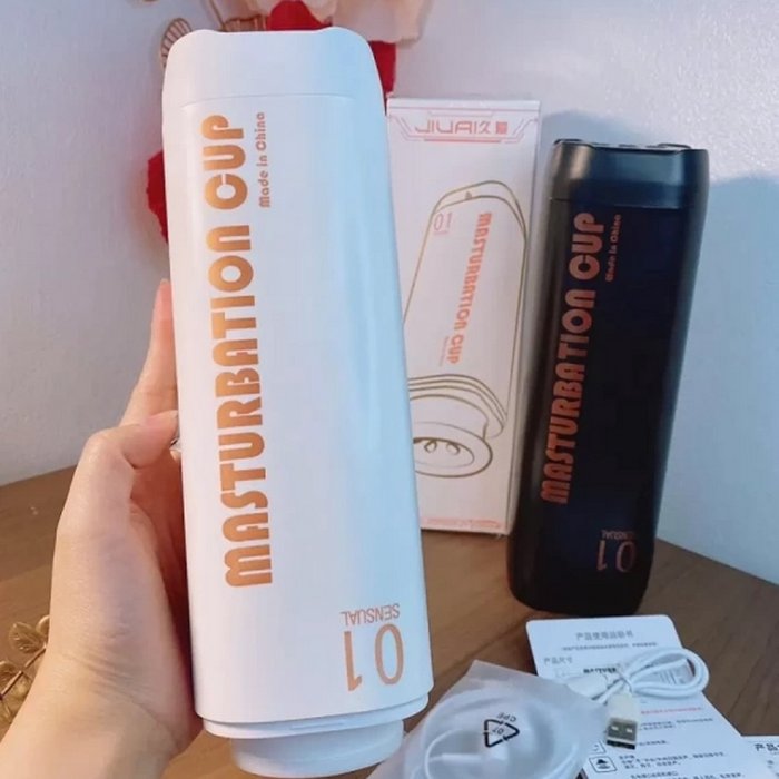 Cốc thủ dâm Jiuai 01 pin sạc nhiều chế độ rung xoay thụt rên