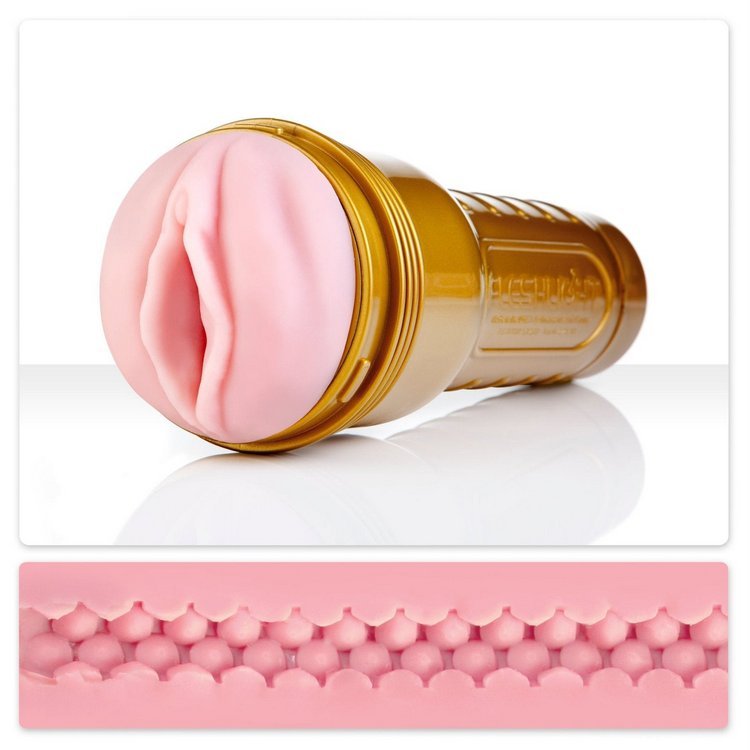 Lõi Gold FleshLight STU họa tiết gai rãnh tăng sức bền nam giới