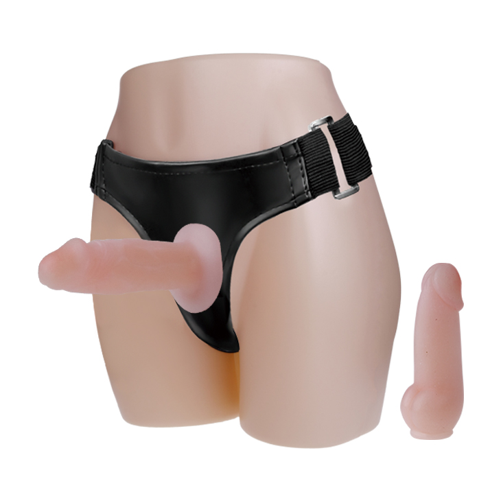 Dương vật dây đeo mini 2 đầu cho les bằng silicon TPR mềm mại, thiết kế nhỏ gọn an toàn cho da