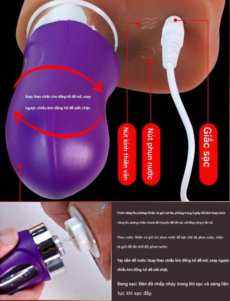 Sextoy nữ cao cấp Jiuai chống nước rung mạnh sạc USB
