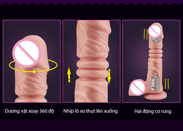 Dương vật rung thụt ngoáy điên cuồng cao cấp, mô phỏng cảm giác thật