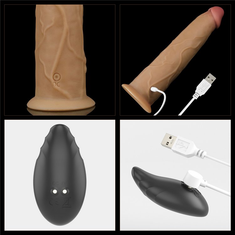  Dương vật Lovetoy Rotator điều khiển từ xa, 10 chế độ rung xoay, đế hút chân không chắc chắn.