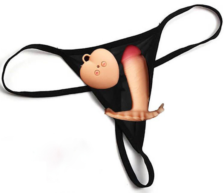 Massage âm vật và kích thích điểm G bằng dương vật mini rung sưởi ấm đeo quần có chip điều khiển xa