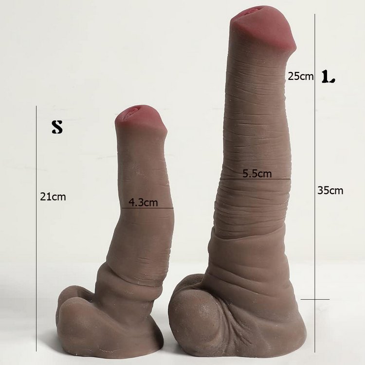 Dương vật ngựa màu nâu có 2 size vừa và khủng 