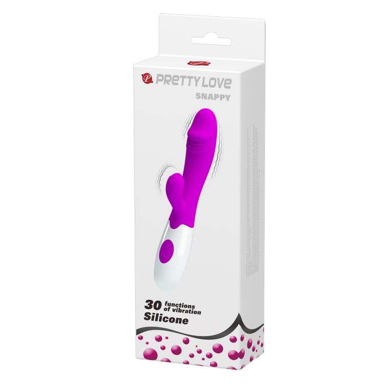 Máy rung tai thỏ Pretty Love Snappy silicone mềm mịn 30 chế độ