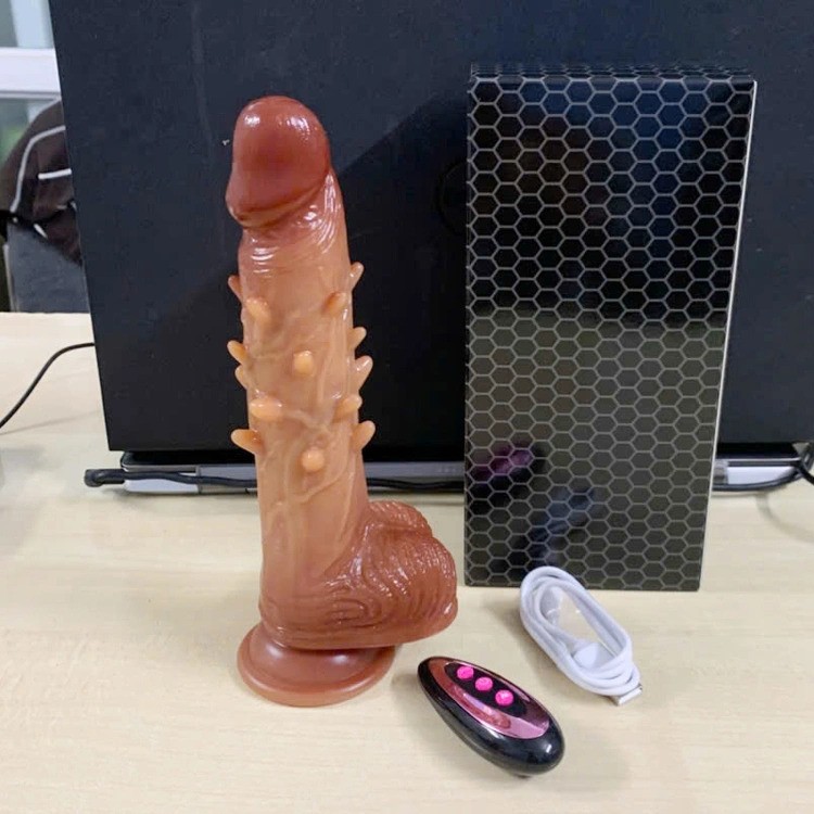 dương vật giả có gai mềm rung mạnh thụt tự động đế hút chắc chắn