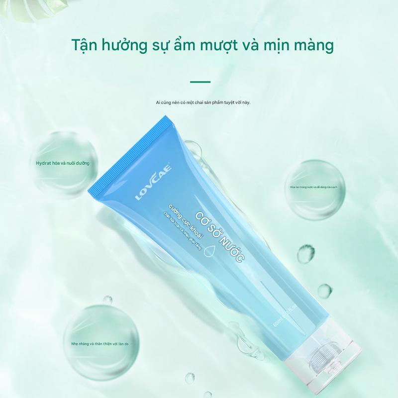 Gel bôi trơn Lovcae Water Base 60ml gốc nước mềm mượt an toàn cho da
