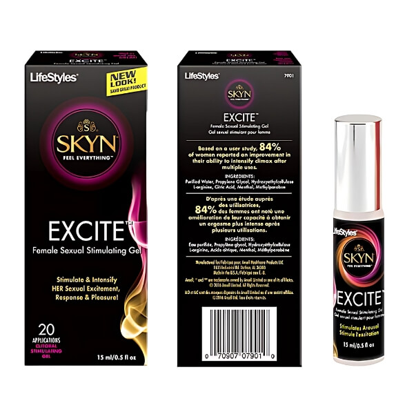 Gel tăng khoái cảm cho nữ Lifestyles Excite chính hãng – tăng hưng phấn, làm ấm và kích thích vùng kín