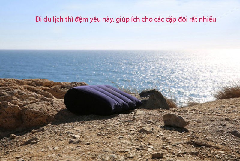 Gối hỗ trợ tư thế bơm hơi gấp gọn dễ dàng mang theo