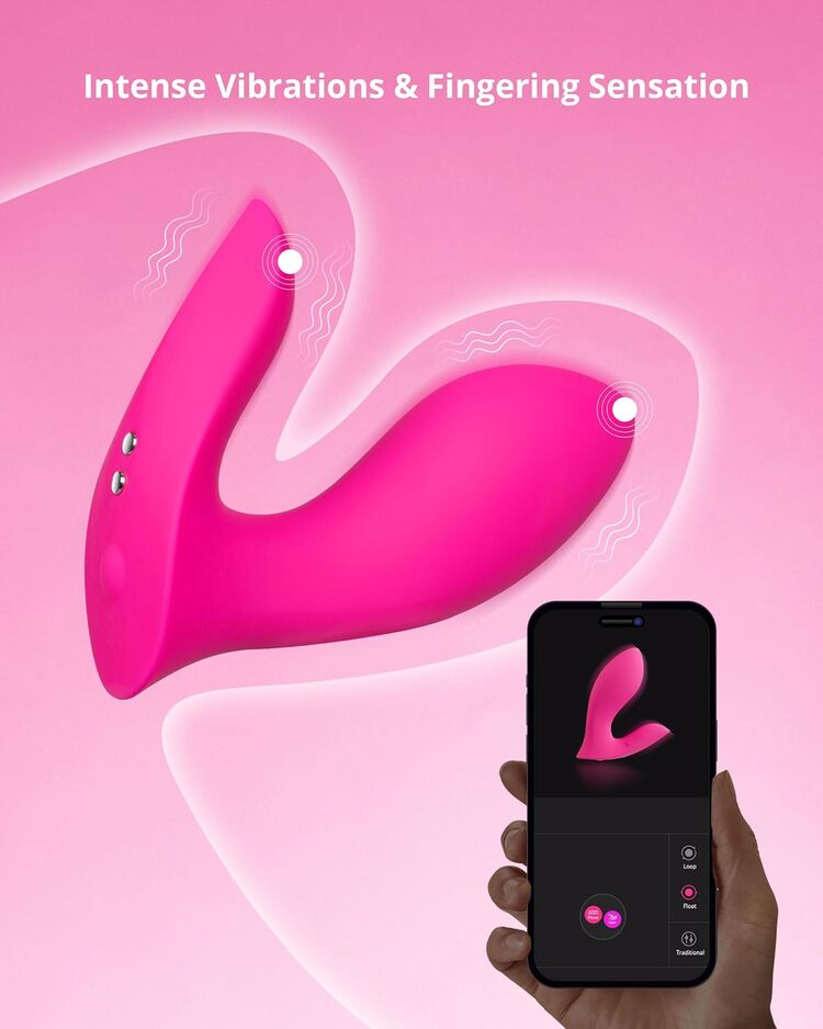 Máy rung lắc 2 đầu Lovense Flexer điều khiển app từ xa