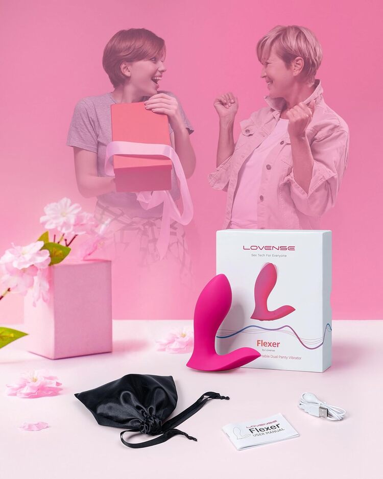 Máy rung mặc quần chip Lovense Flexer cao cấp chống nước