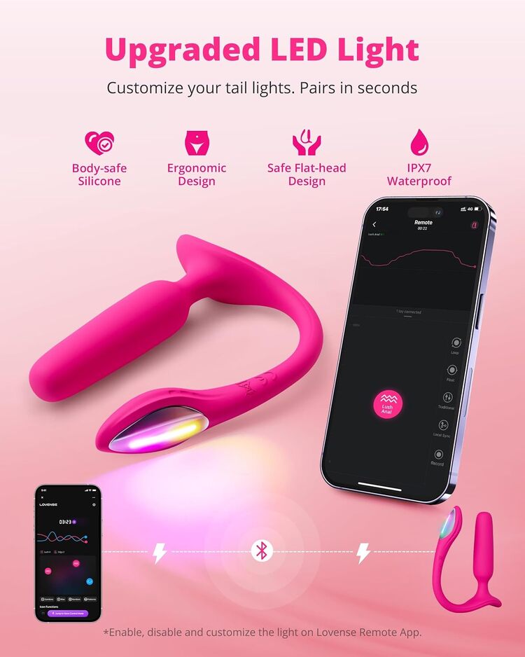 Lovense Lush Anal điều khiển app rung mạnh