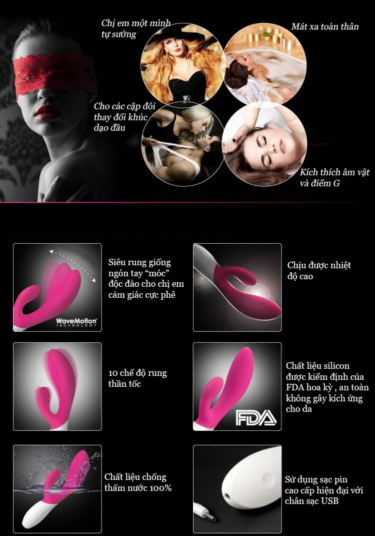 Lelo Ina Wave máy massage điểm G công nghệ WaveMotion cao cấp