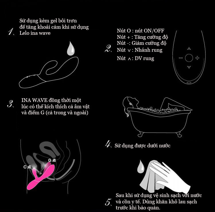 Máy massage điểm G Lelo Ina Wave cao cấp chính hãng