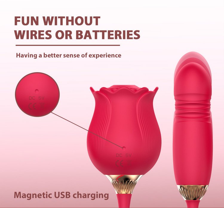 Máy bú hoa hồng sạc từ USB không dây tiện lợi