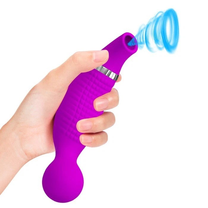 máy rung bú Prettylove Pecker 12 chế độ rung hút silicone cao cấp