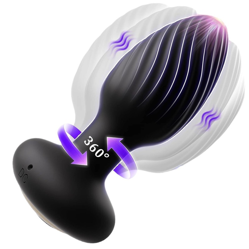Phích hậu môn rung xoay 360 độ Qia Ran chất liệu silicon cao cấp