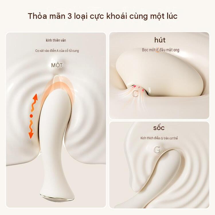 Máy rung Svakom Eros tích hợp chức năng rung hút thụt