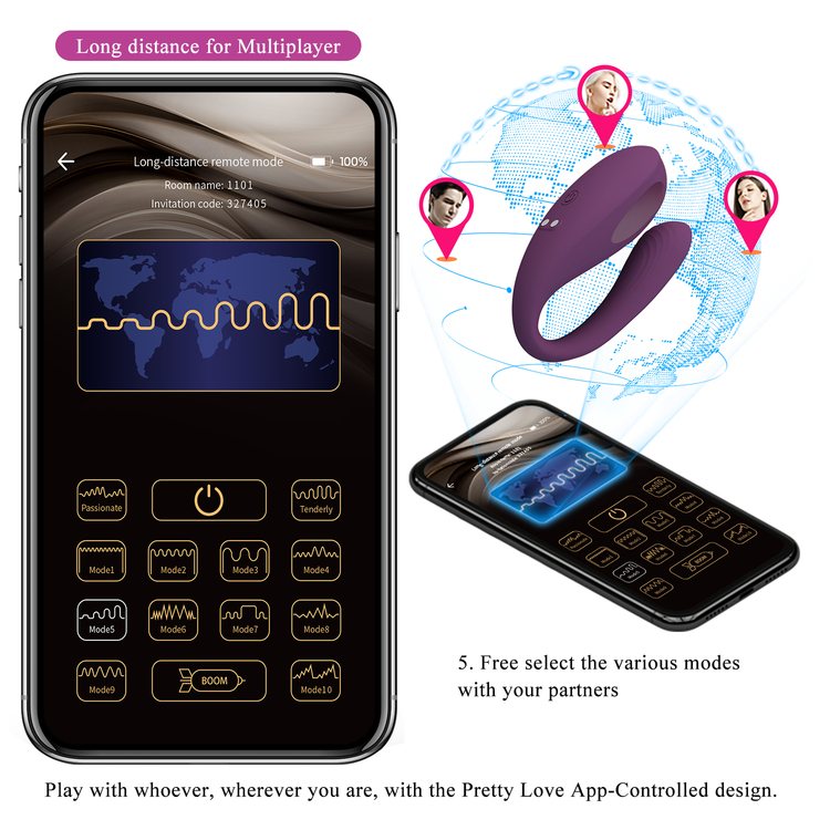 Sextoys Pretty Love Aari điều khiển app