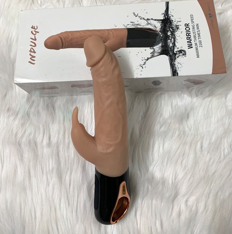 Dương vật giả Loving World VIP rung thụt tự động chất liệu silicone mềm mại