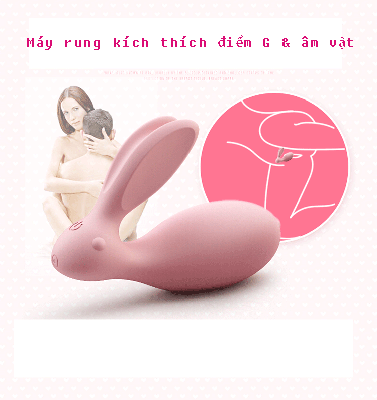 Trứng rung LuxeLuv điều khiển từ xa thiết kế tai thỏ đáng yêu
