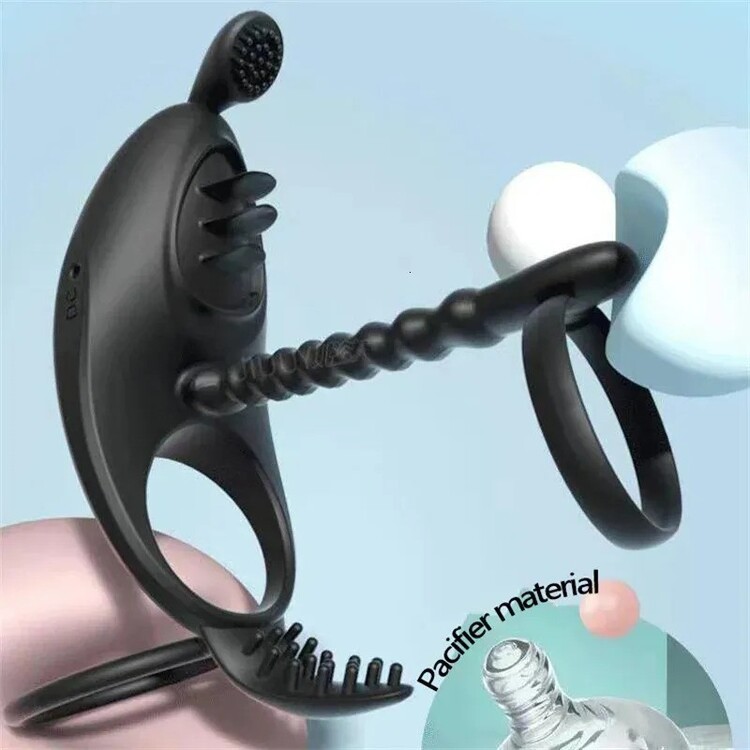 Vòng rung liếm đôn 3 trong 1 silicone mềm mại